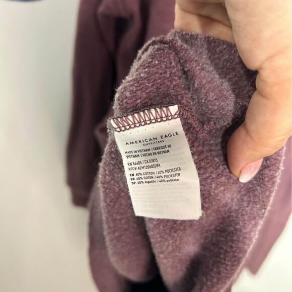 American Eagle ruffle hem, cutout sweatshirt dress. Oversized fit. XS fits like - Picture 8 of 9